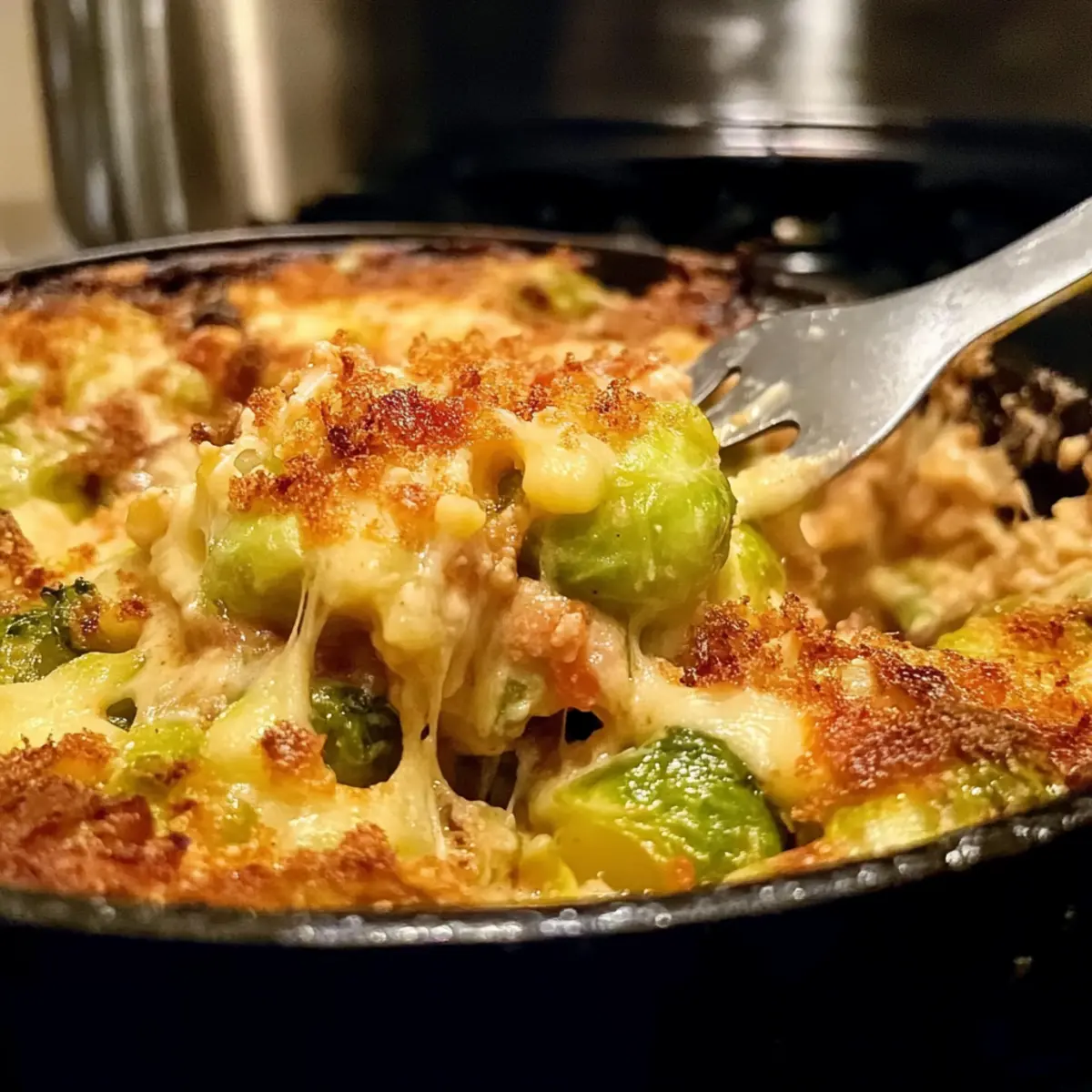 Cheesy Brussels Sprouts Casserole