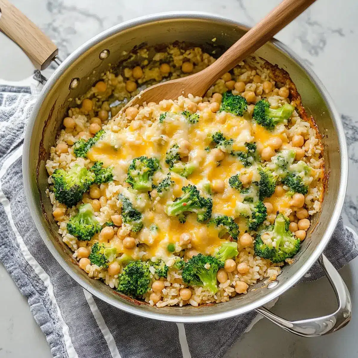Chickpea Broccoli Rice Casserole