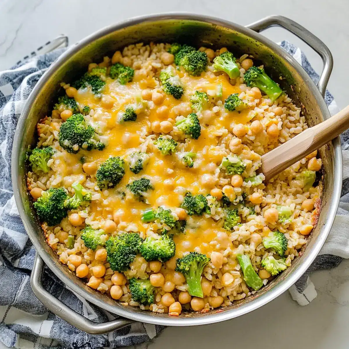 Chickpea Broccoli Rice Casserole