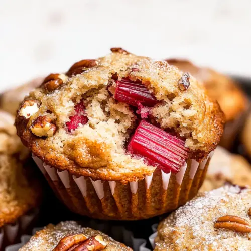 Rhubarb Pecan Muffins
