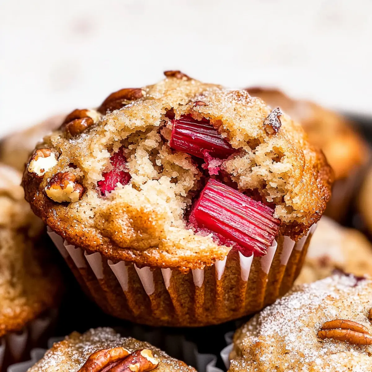 Rhubarb Pecan Muffins