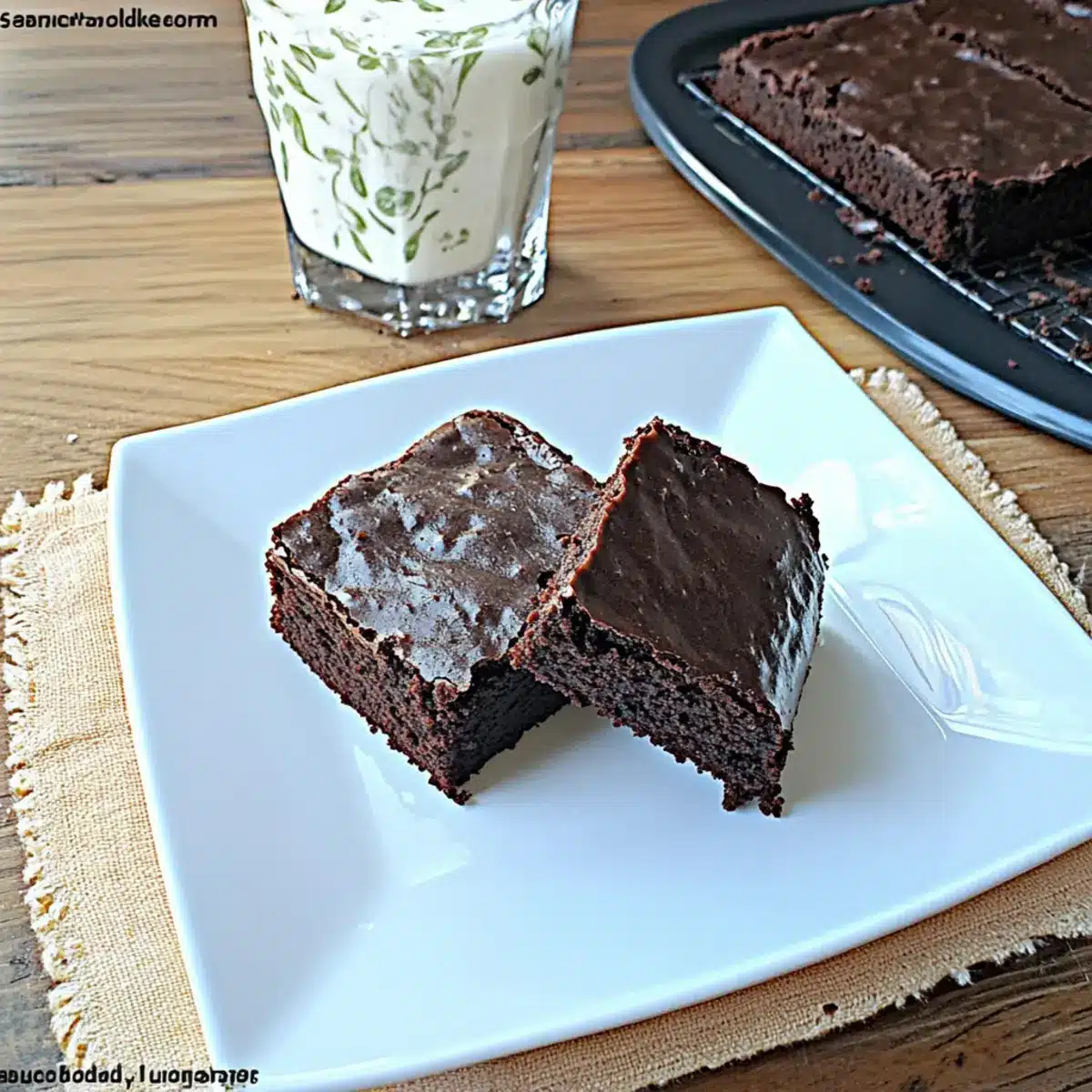 Fudgey Flourless Chocolate Brownies