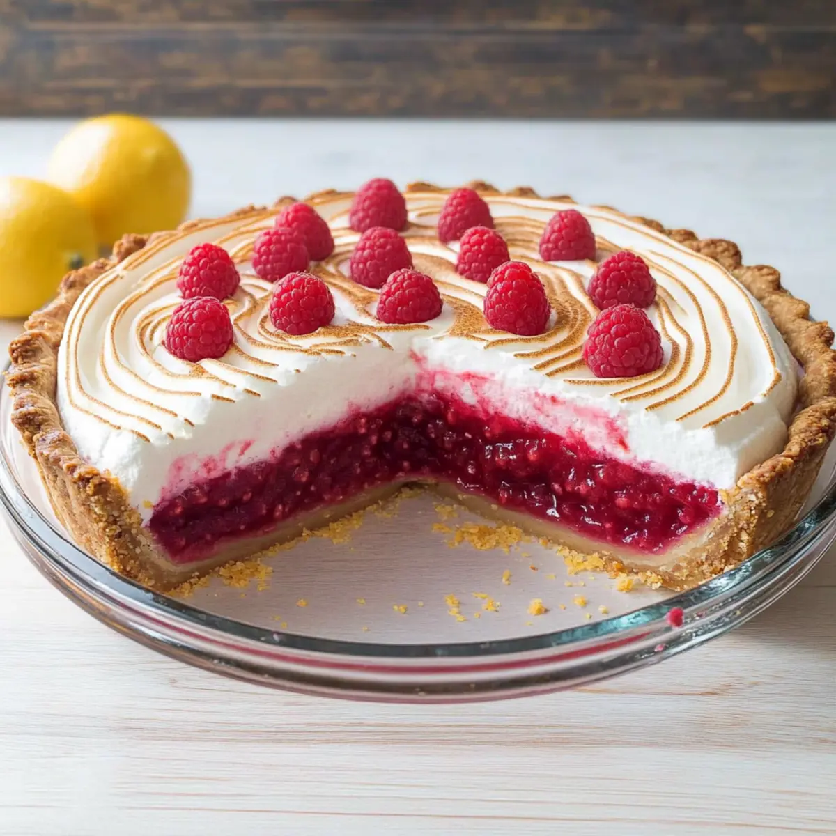 Raspberry Lemon Chiffon Pie