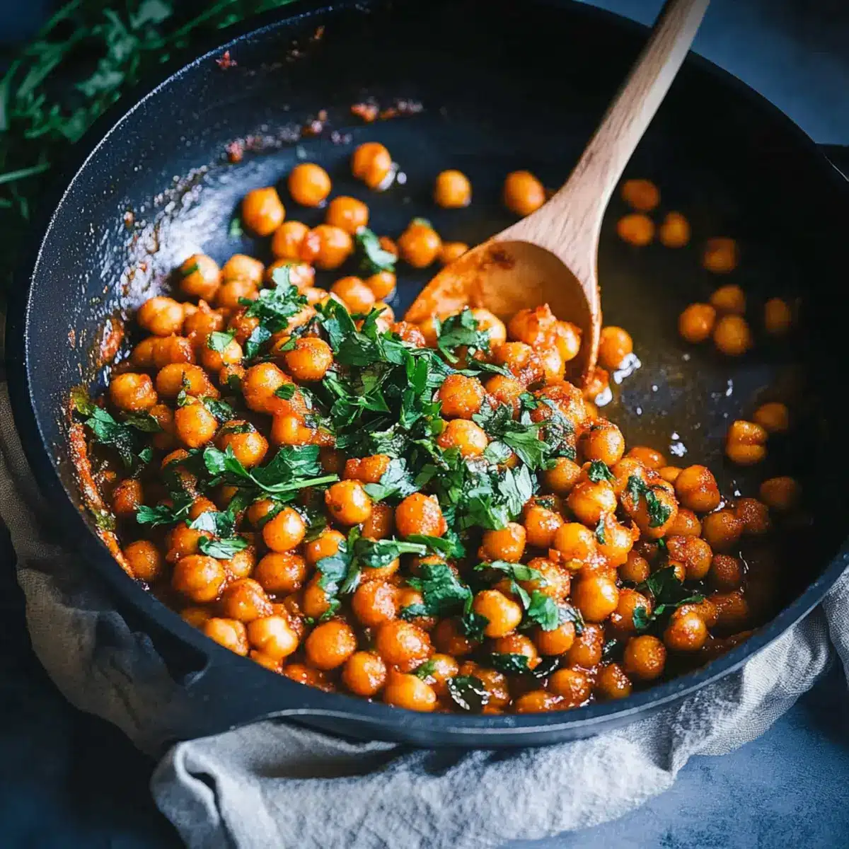 Herbed Orange Harissa Chickpeas