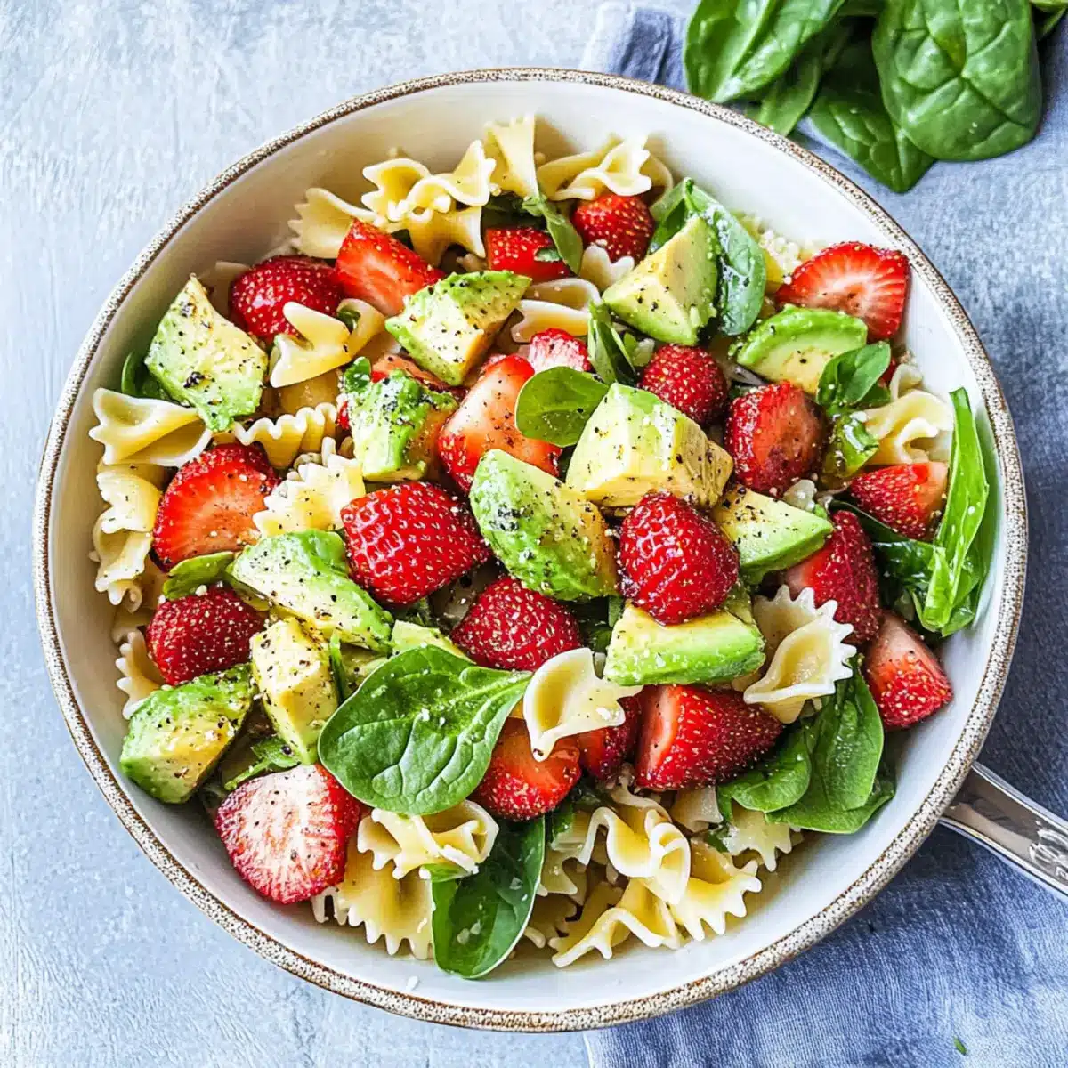 Strawberry Avocado Pasta Salad