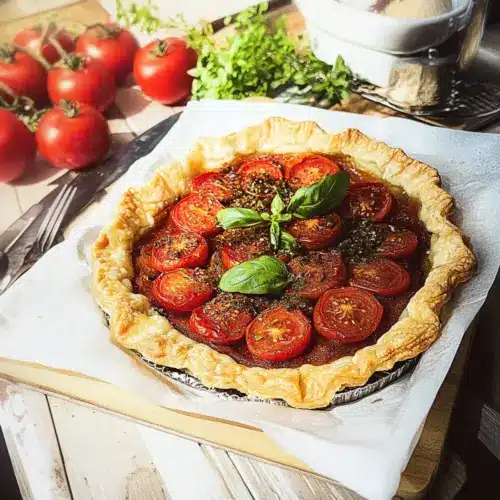 French rustic tomato tart