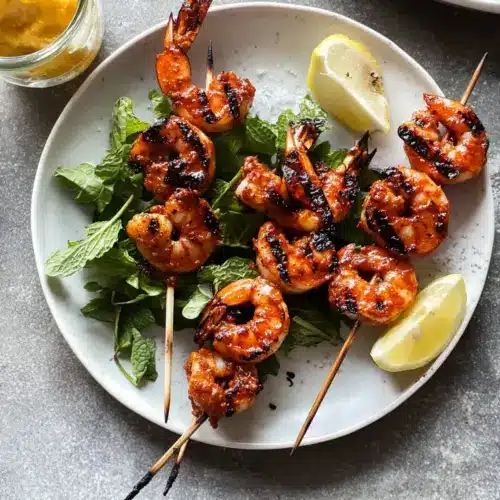 Grilled Harissa Shrimp Skewers