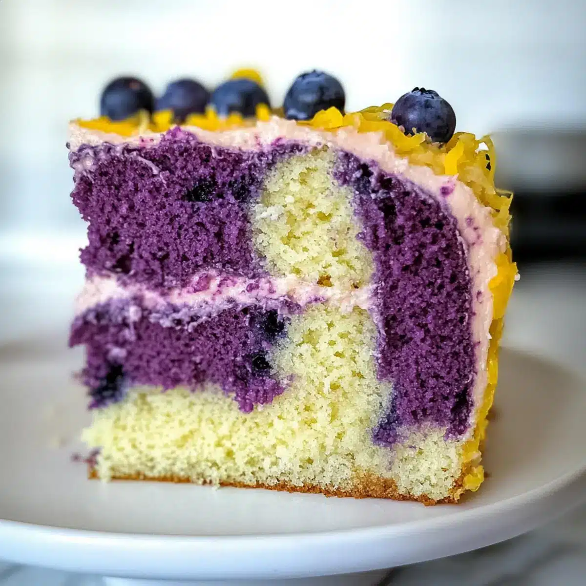 Lemon Blueberry Mascarpone Cake