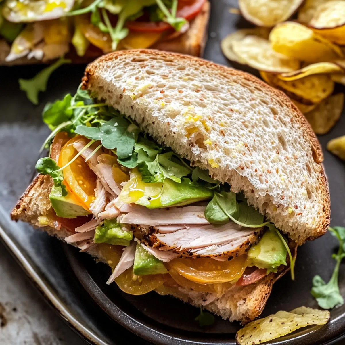 Honey Mustard Turkey Avocado Sandwich