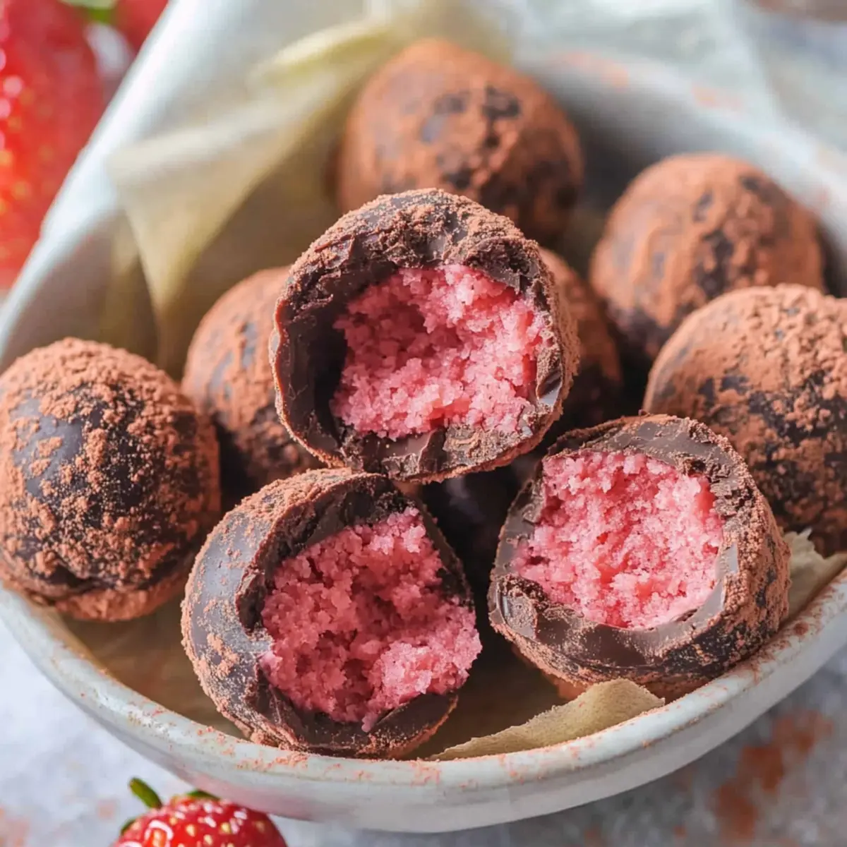 Strawberry Chocolate Truffles