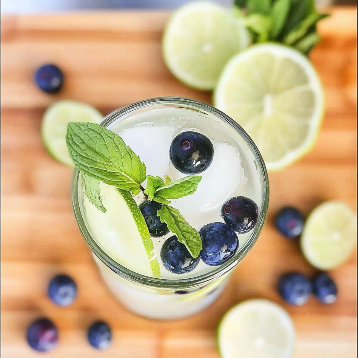 Blueberry Lime Mint Infused Water