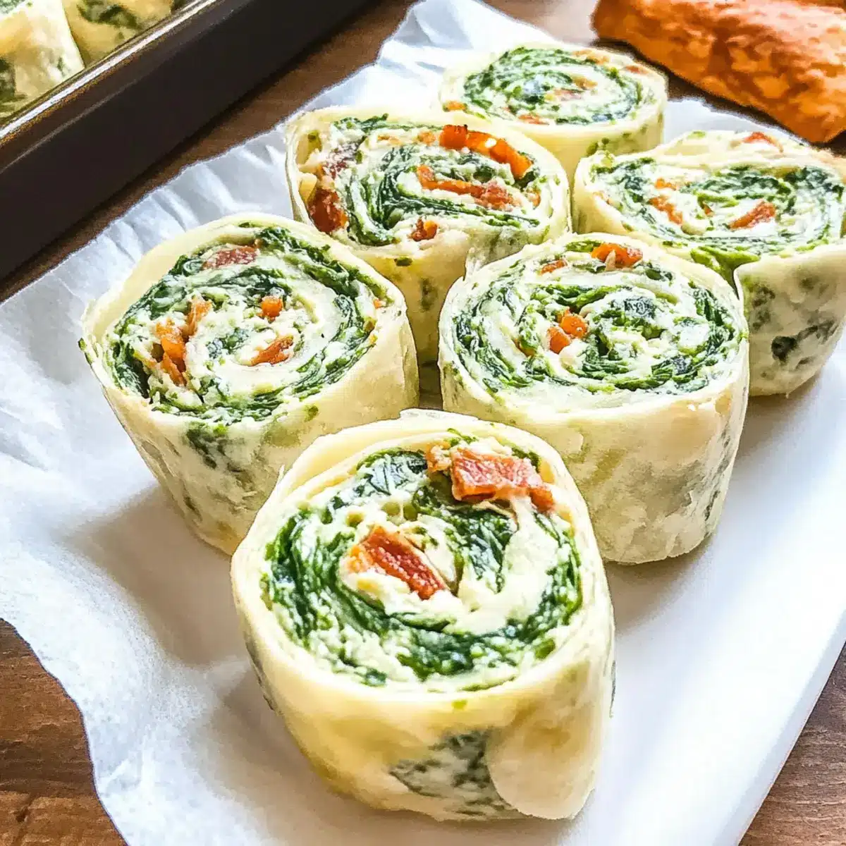 Spinach Dip Pinwheels