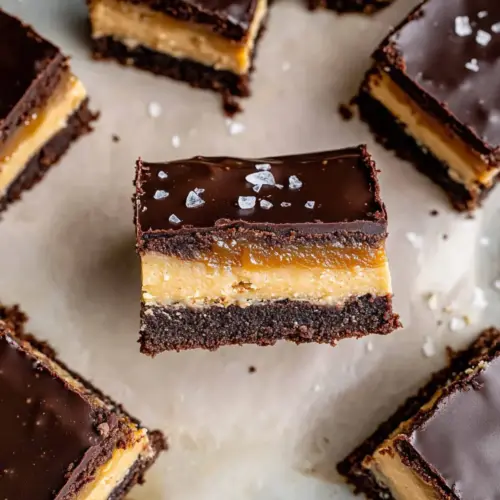 Salted Caramel Crunch Brownie Bars