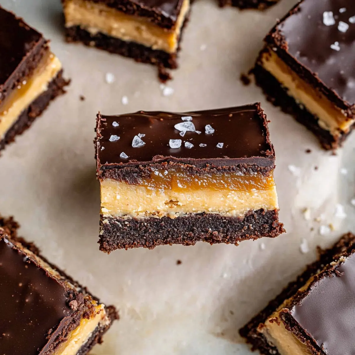 Salted Caramel Crunch Brownie Bars