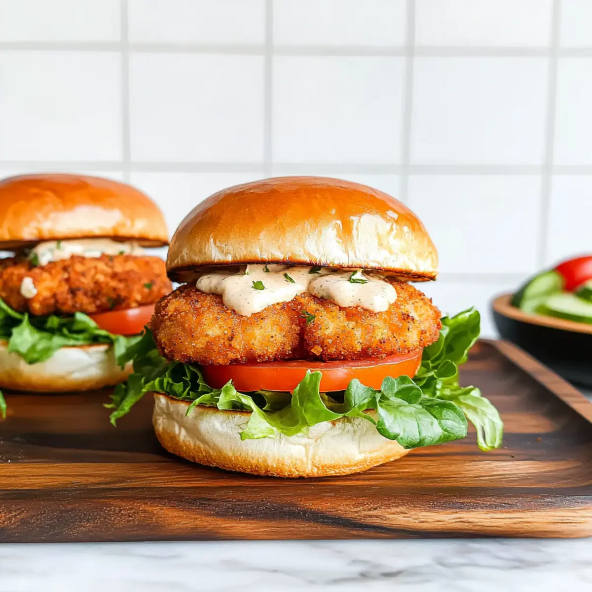 Air Fryer Chicken Burgers