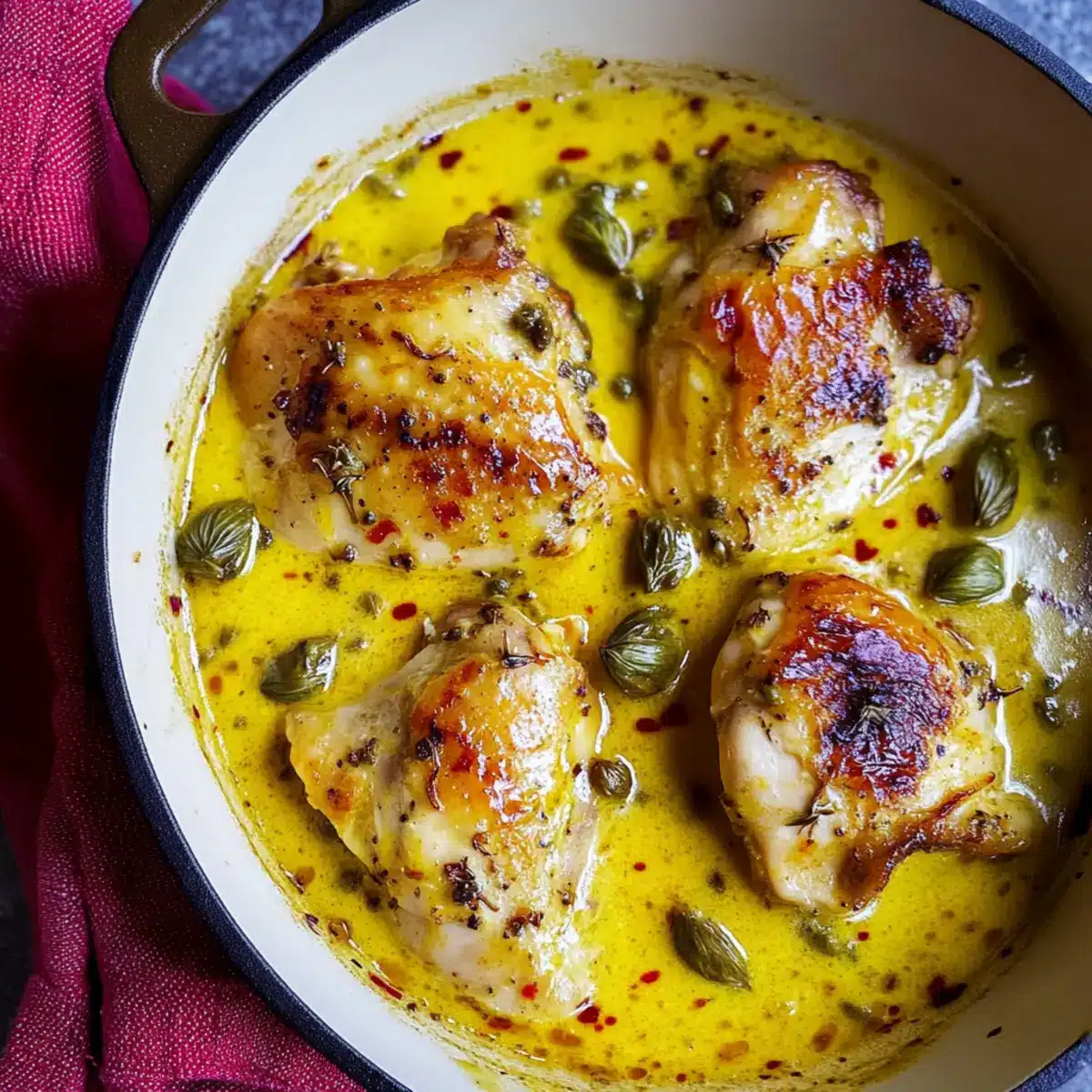 Spanish Chicken in Creamy Mustard Sauce