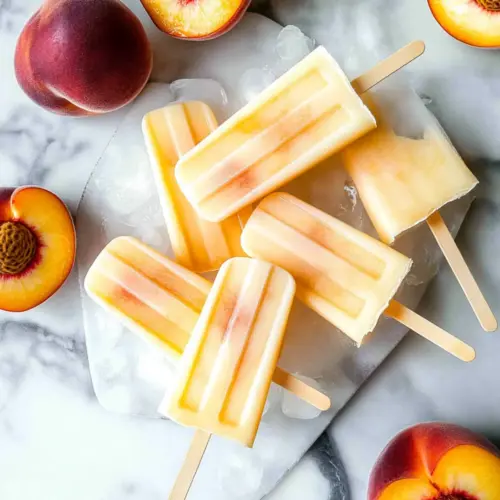 Peaches and Cream Popsicles