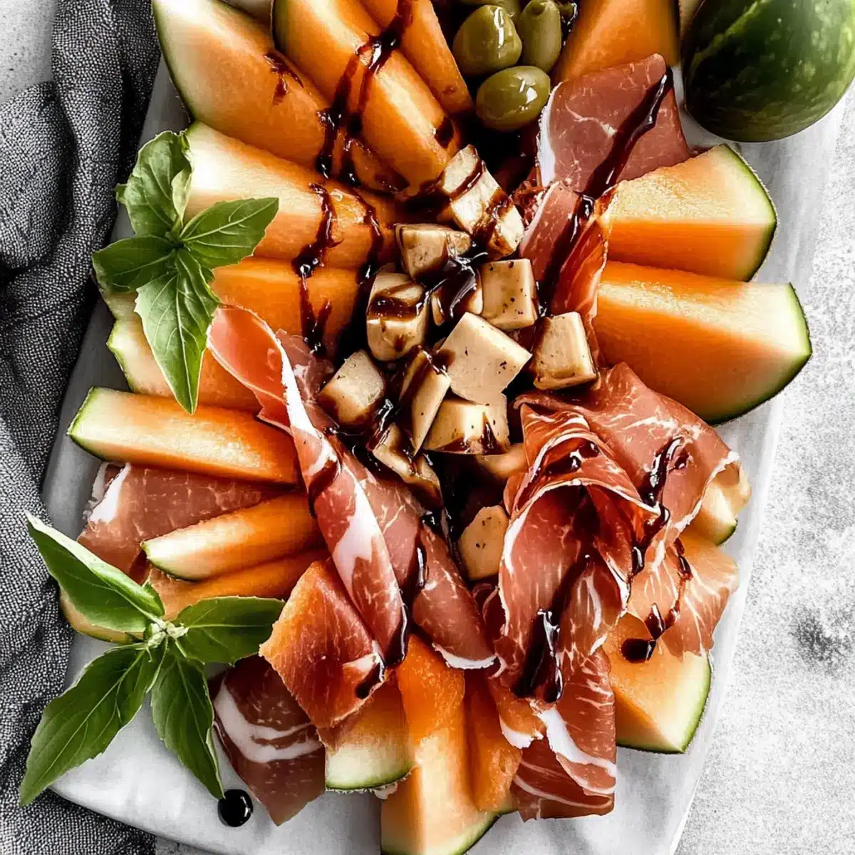 Prosciutto Wrapped Cantaloupe