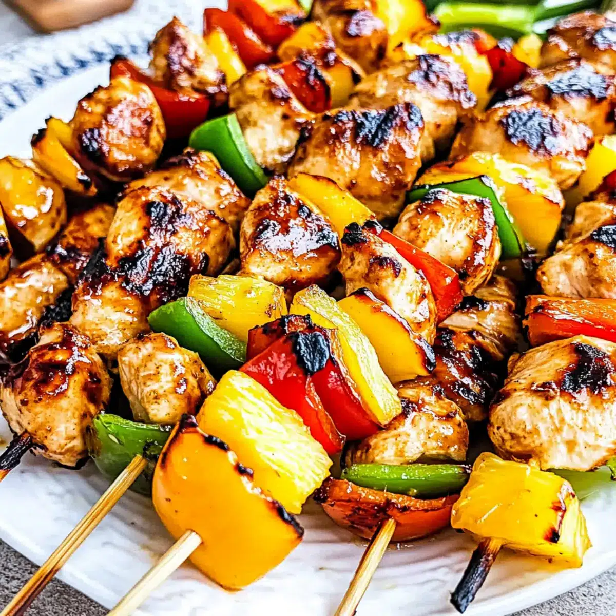 Hawaiian Huli Huli Chicken Kebabs