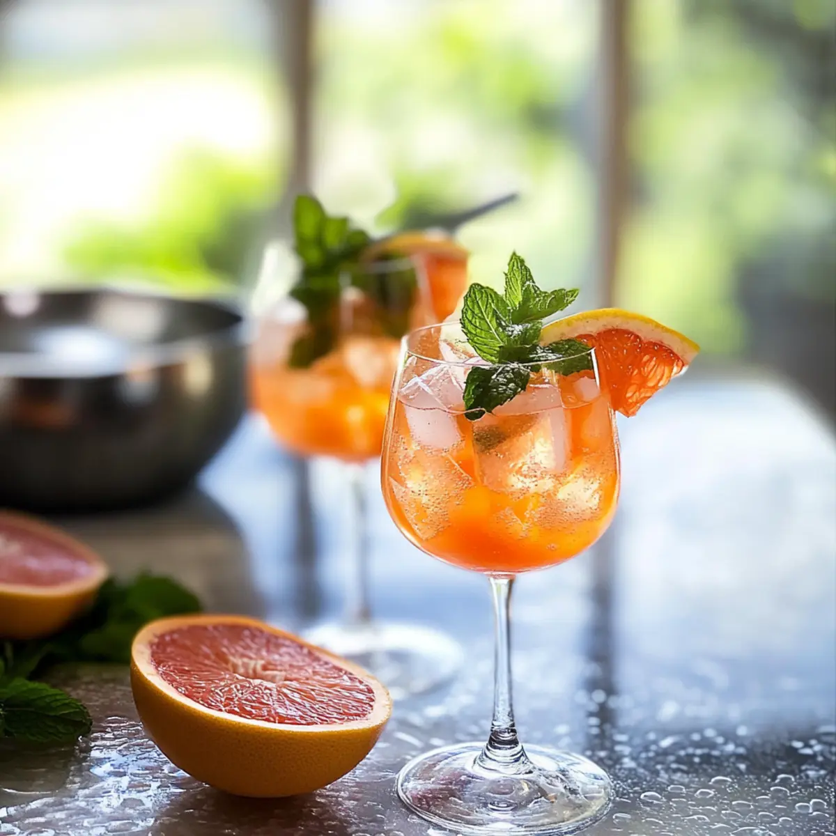 Rosé-Aperol Spritz with Fresh Mint