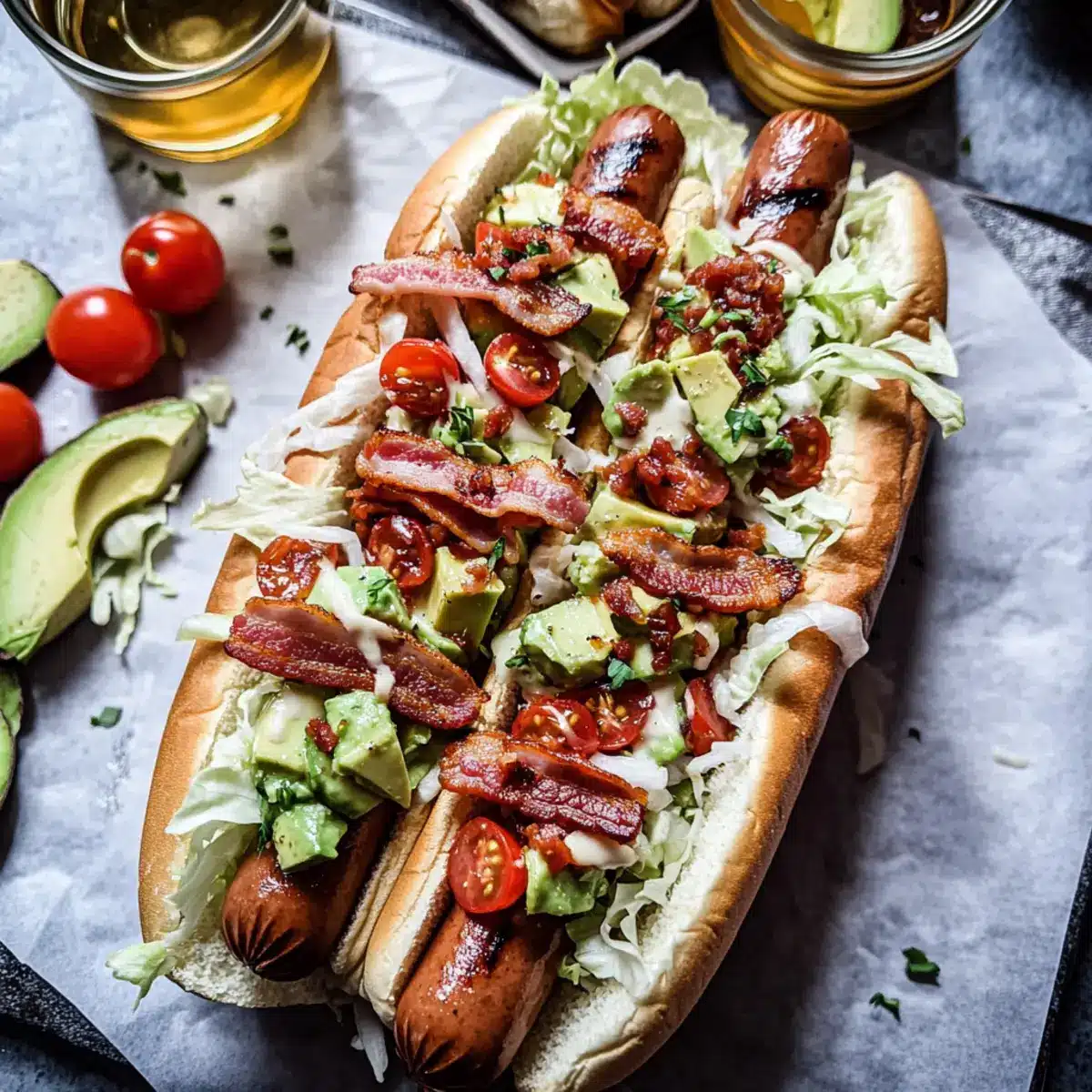 Easy Cobb Style Hot Dogs