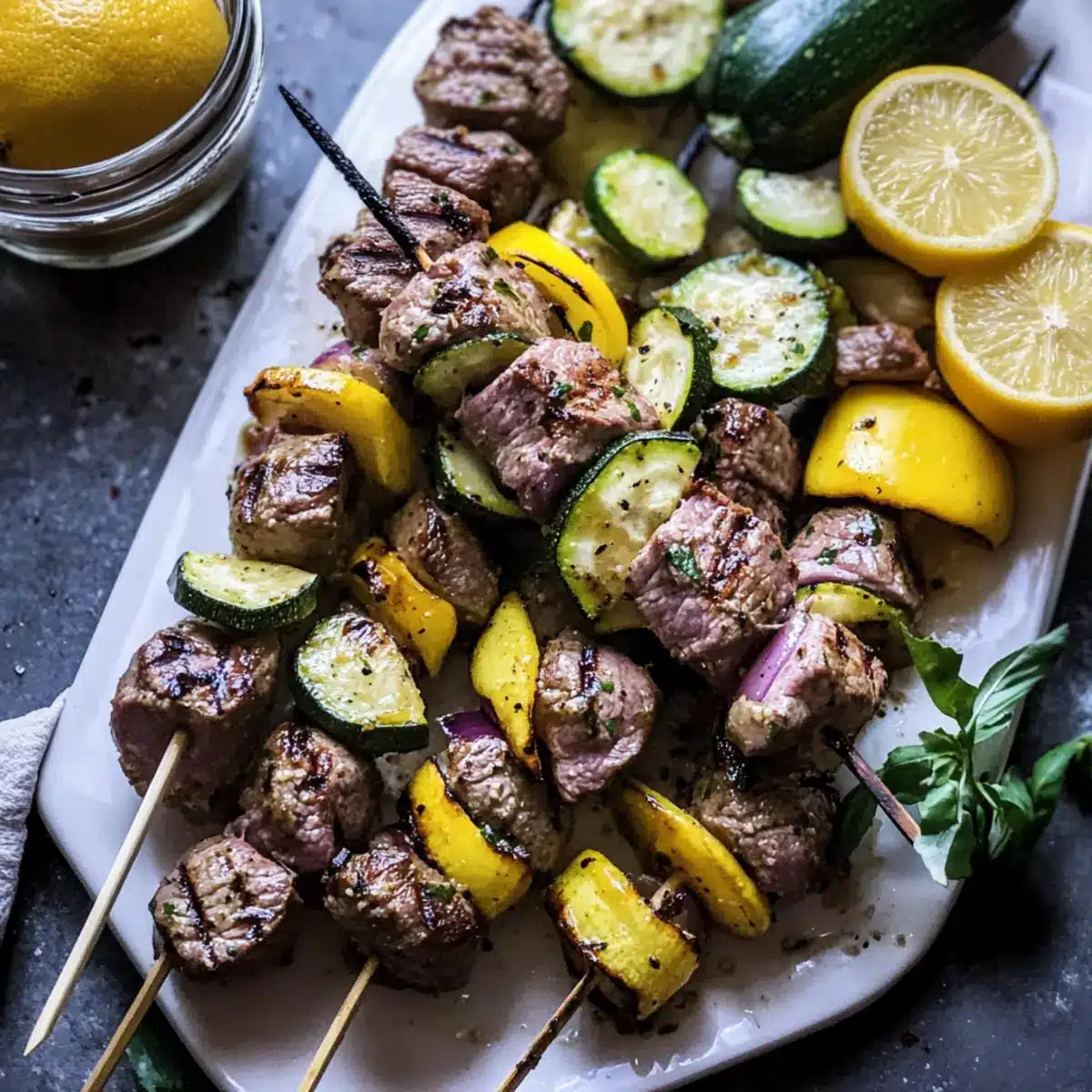 Grilled Citrus Lamb Skewers