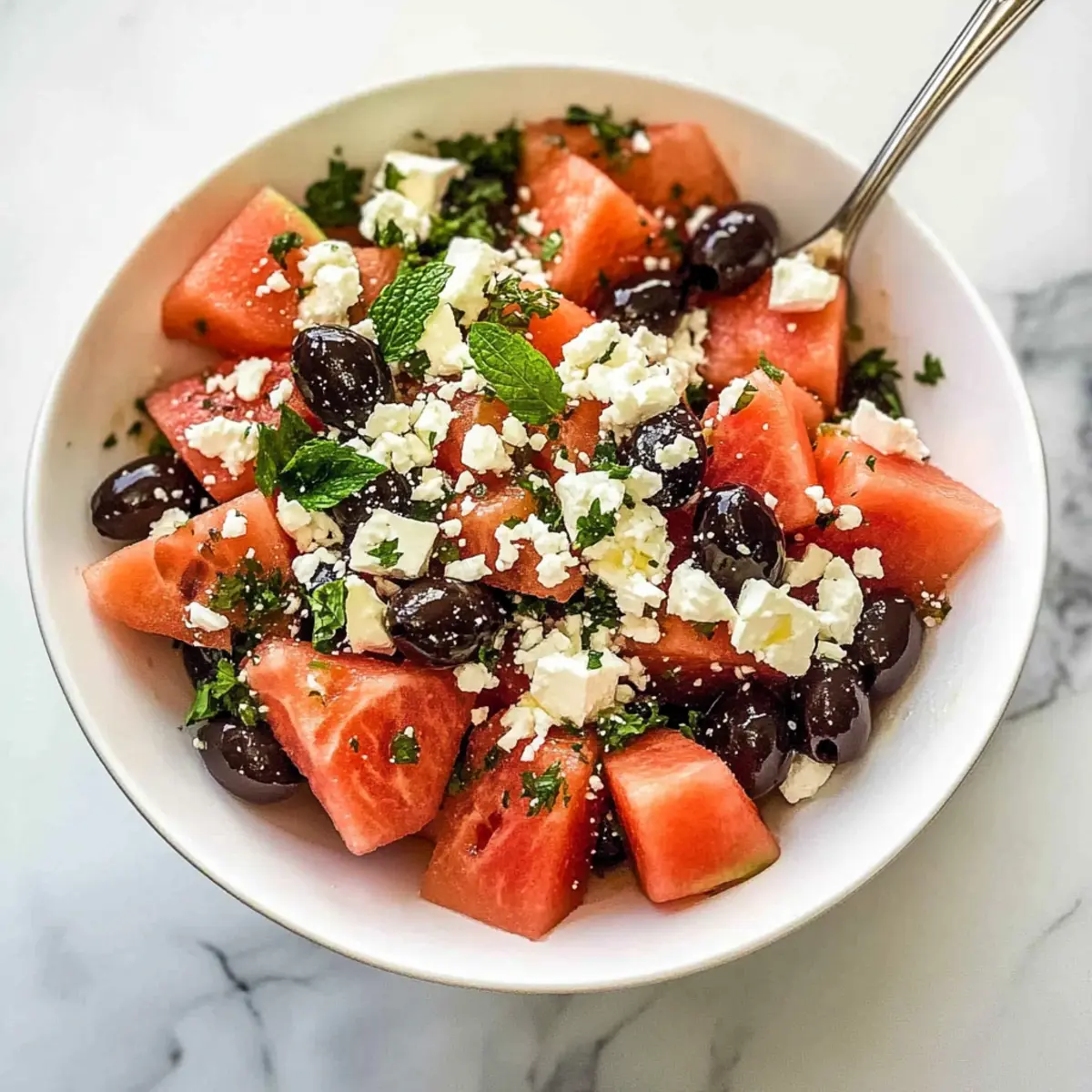 Watermelon Olive Salad