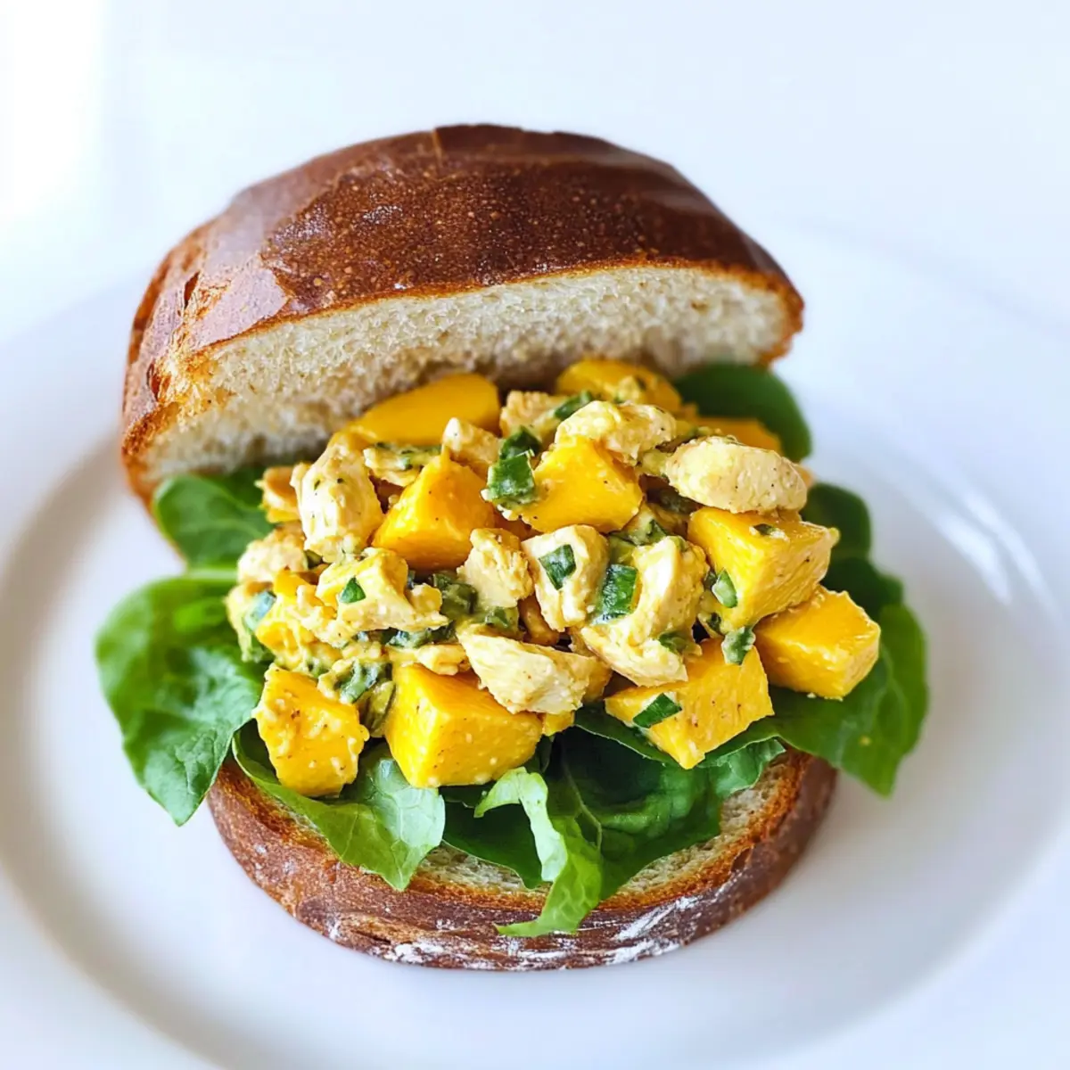 Mango Chicken Salad Sandwich