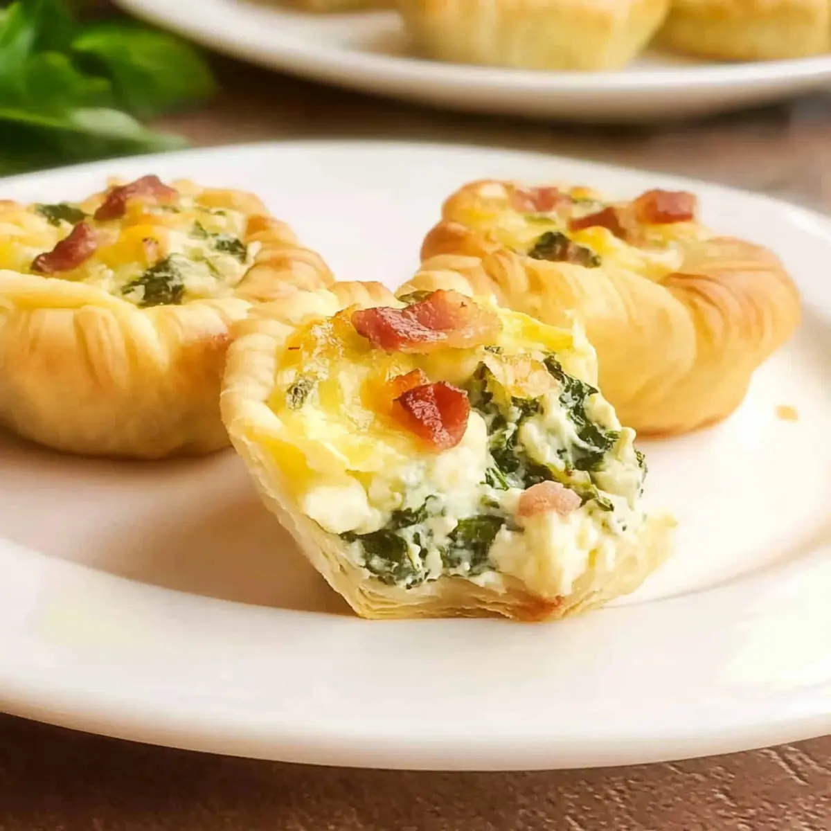 Mini Cheese and Spinach Tartlets