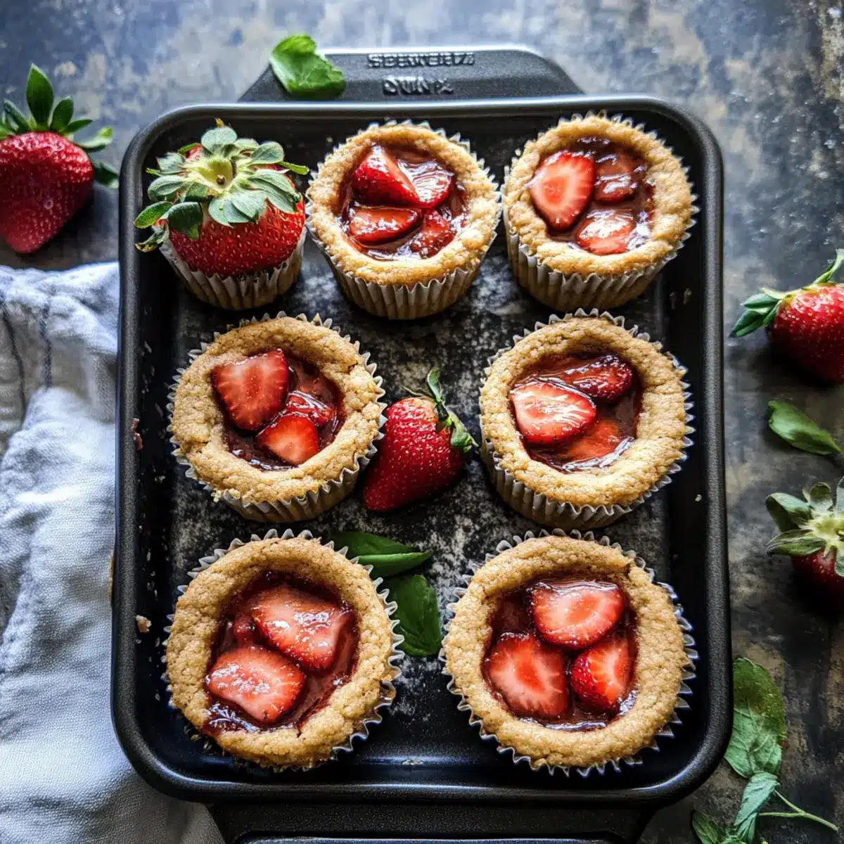 Rosé Strawberry Cookie Crisp Cups