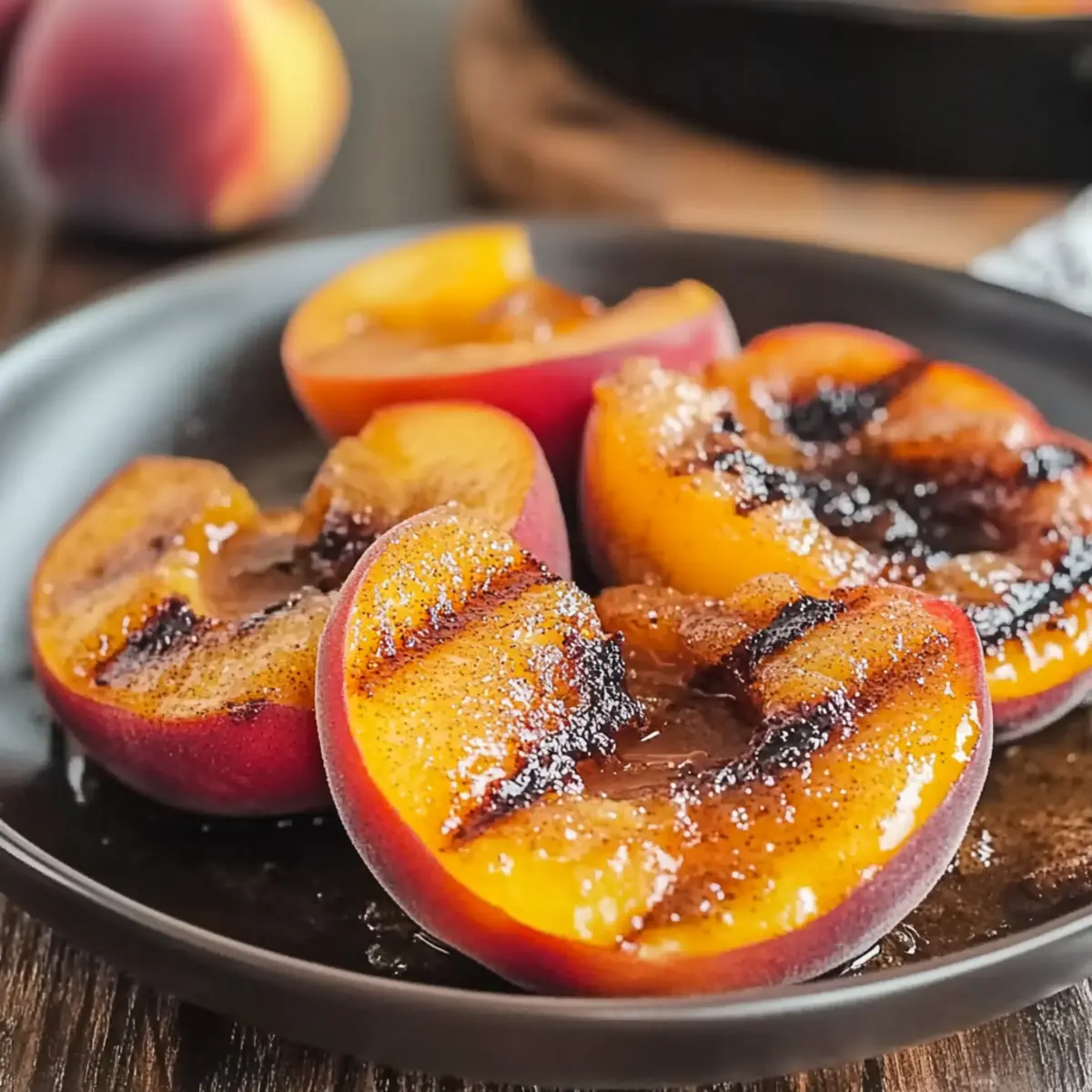 Grilled Peaches Cinnamon Brown Sugar