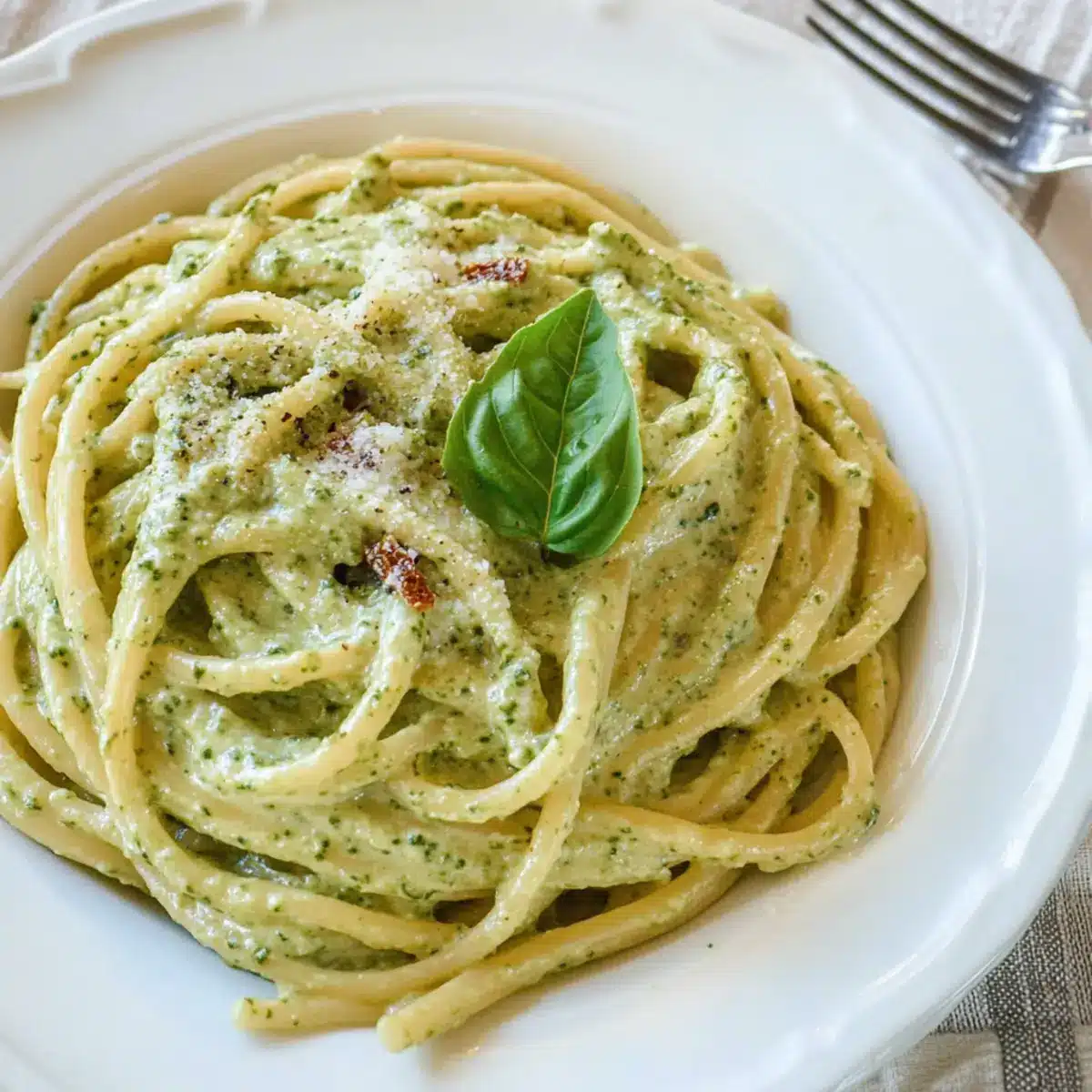 10-Minute Creamy Pesto Pasta