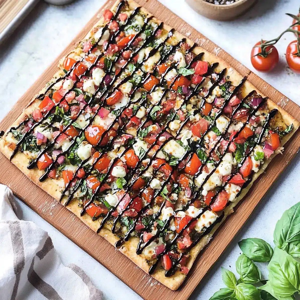 Best Bruschetta Flatbread Pizza