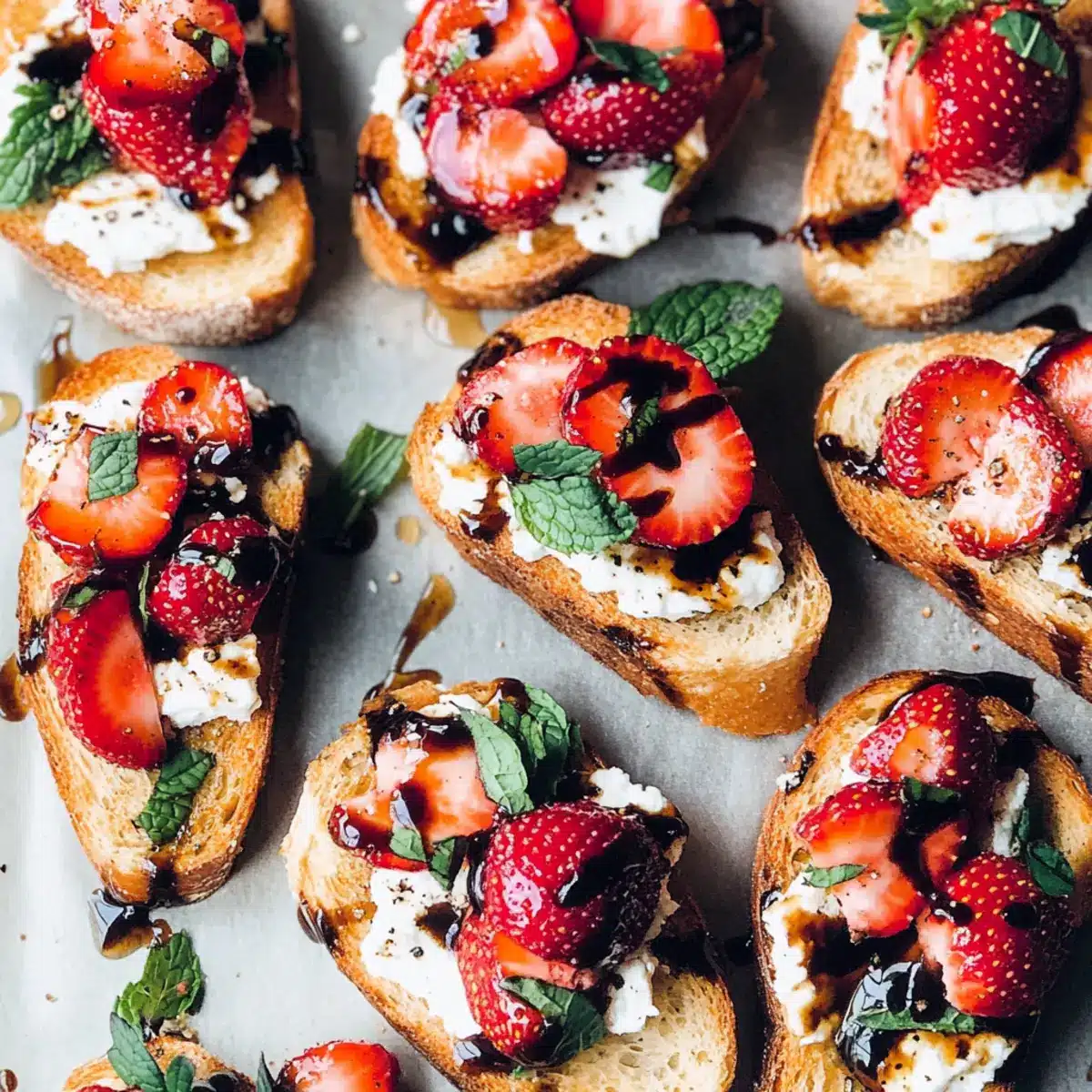 Strawberry Goat Cheese Crostini