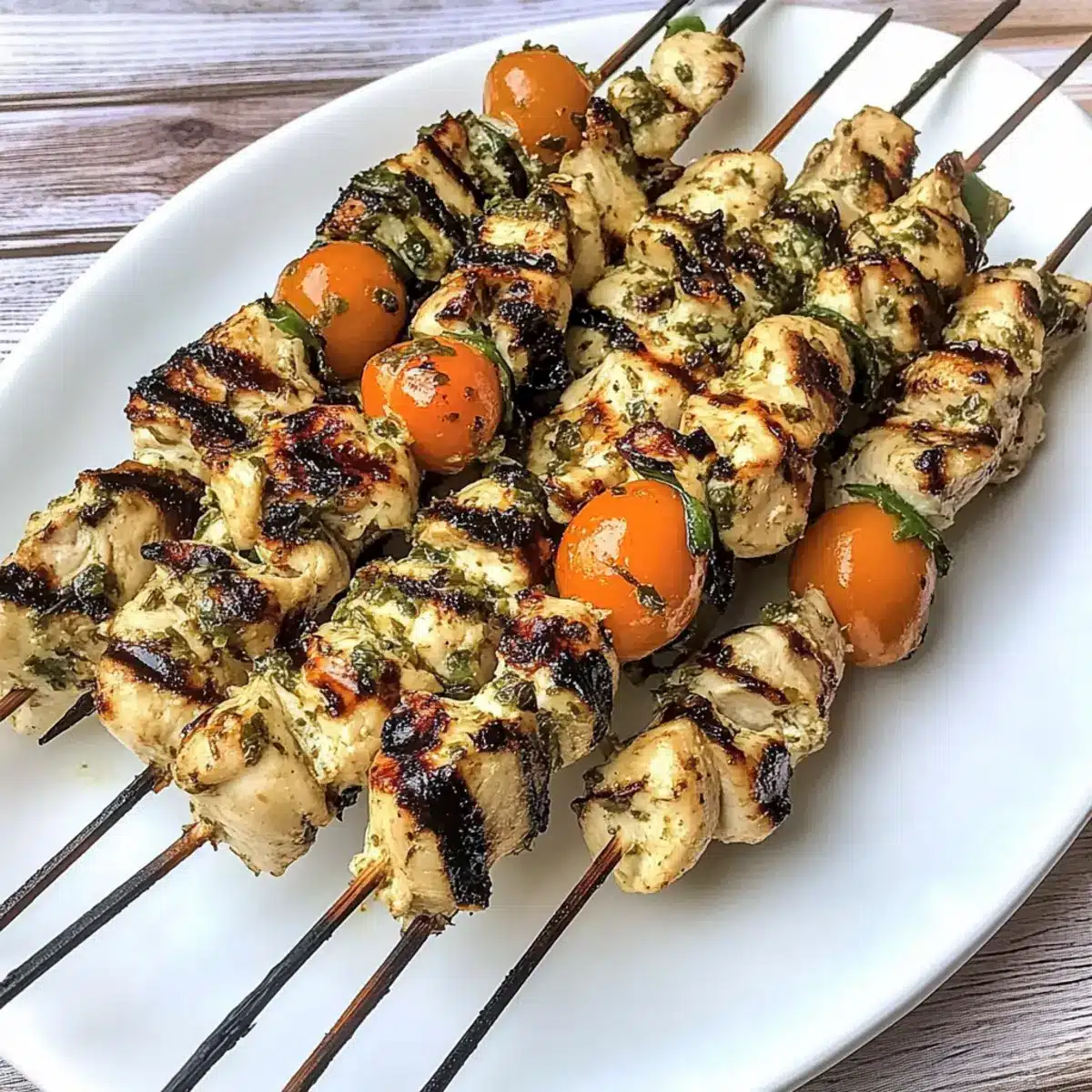 Grilled Habanero Marinated Chicken Skewers