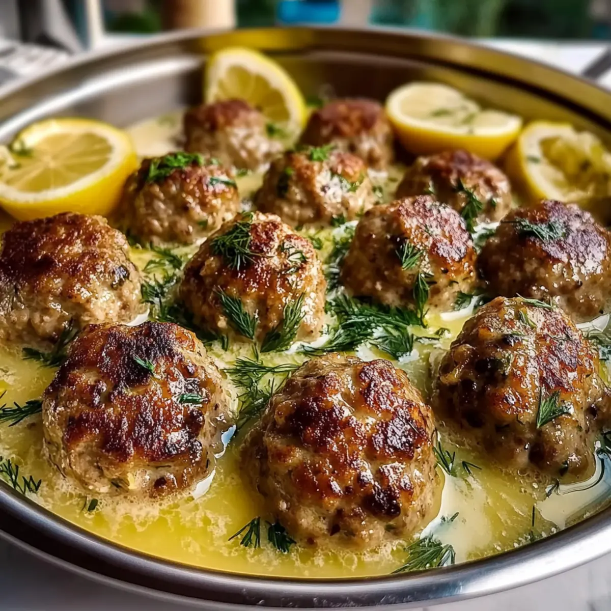 Greek Meatballs in Lemon Sauce