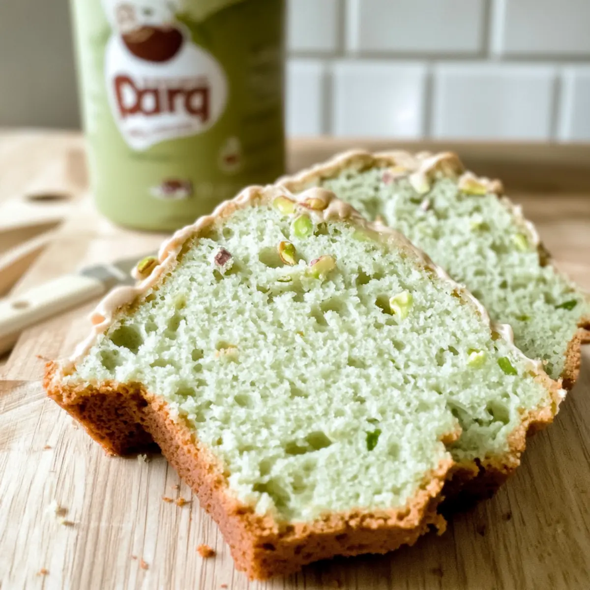 Pistachio Pudding Bread