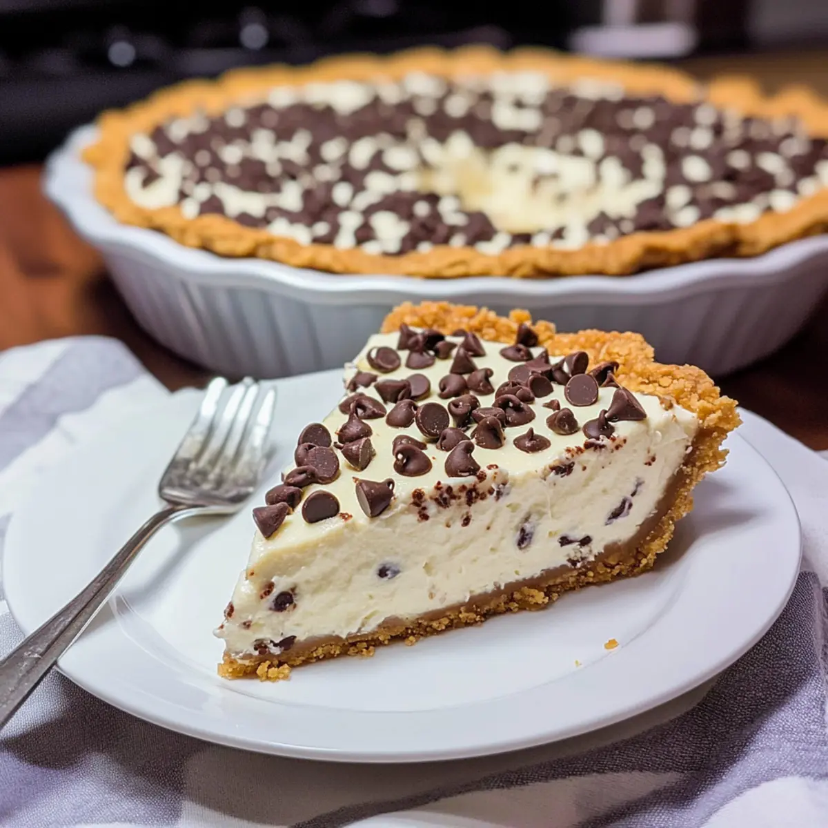 Chocolate Chip Cannoli Pie
