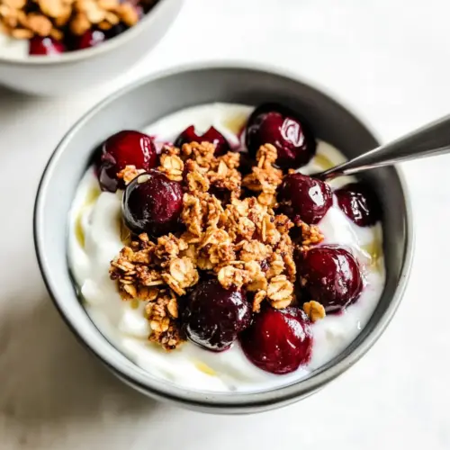 Roasted Cherry Yogurt Bowl