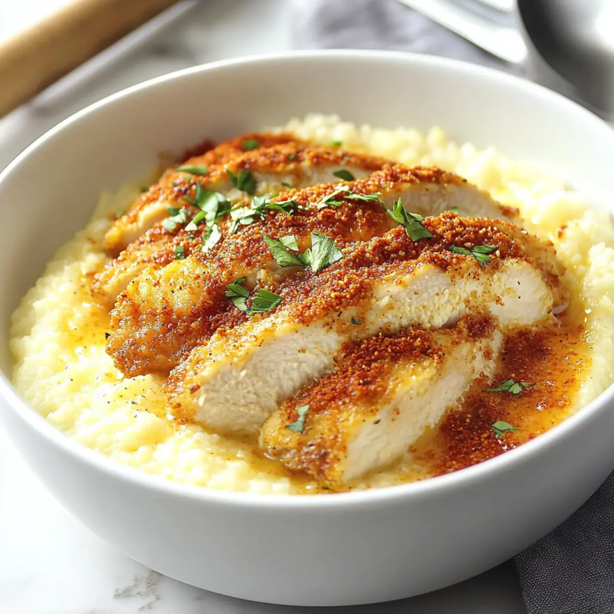 Cajun Chicken and Cheesy Grits