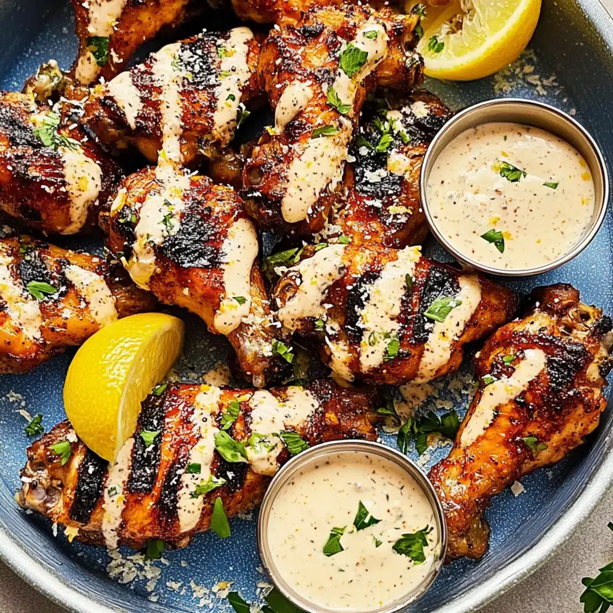Grilled Lemon Pepper Chicken Wings