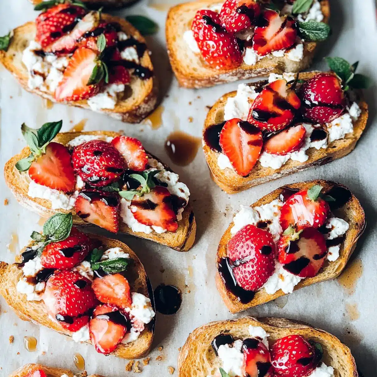 Strawberry Goat Cheese Crostini