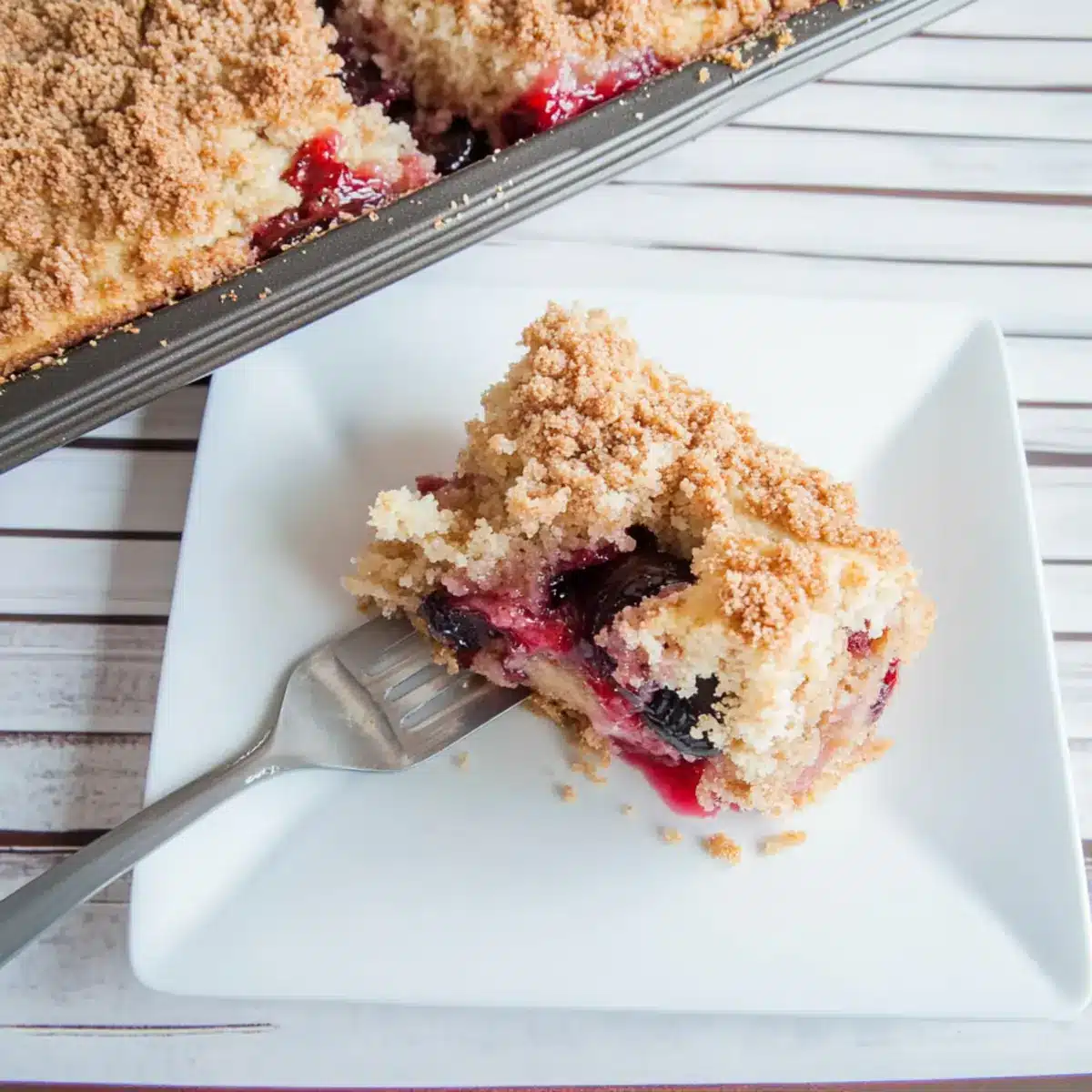 Plum Cinnamon Streusel Cake