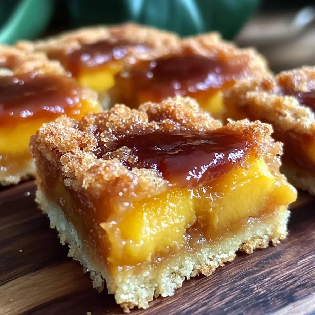 Brown Sugar Peach Cobbler Bars