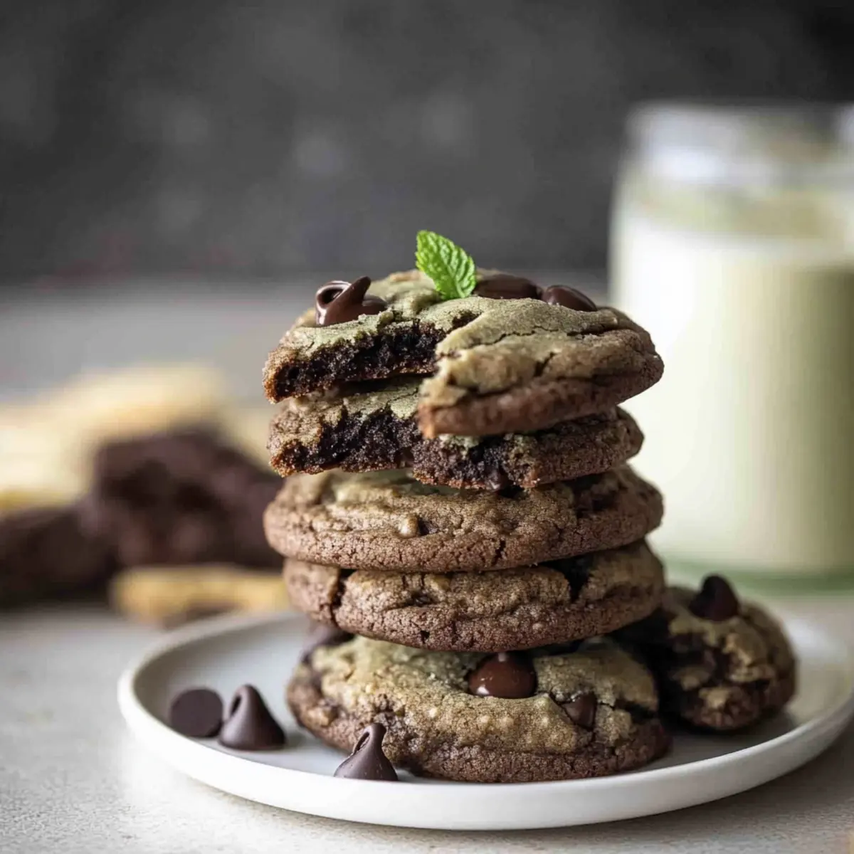Mint Chocolate Chip Cake Mix Cookies