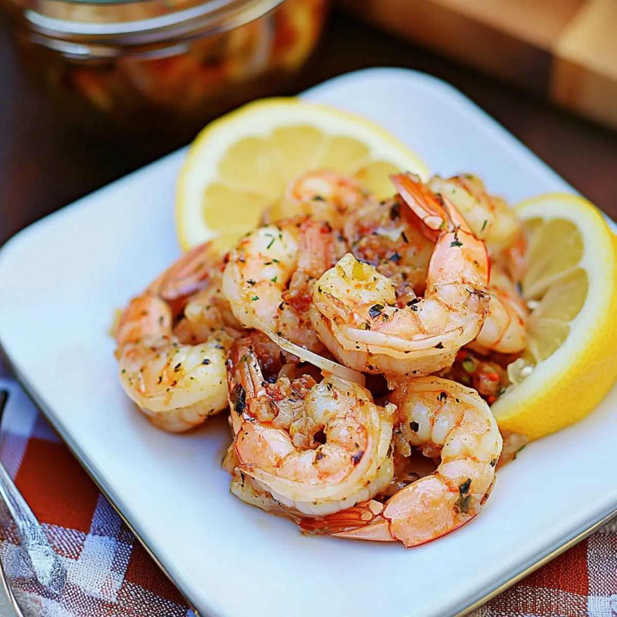 Louisiana Pickled Shrimp In a Jar