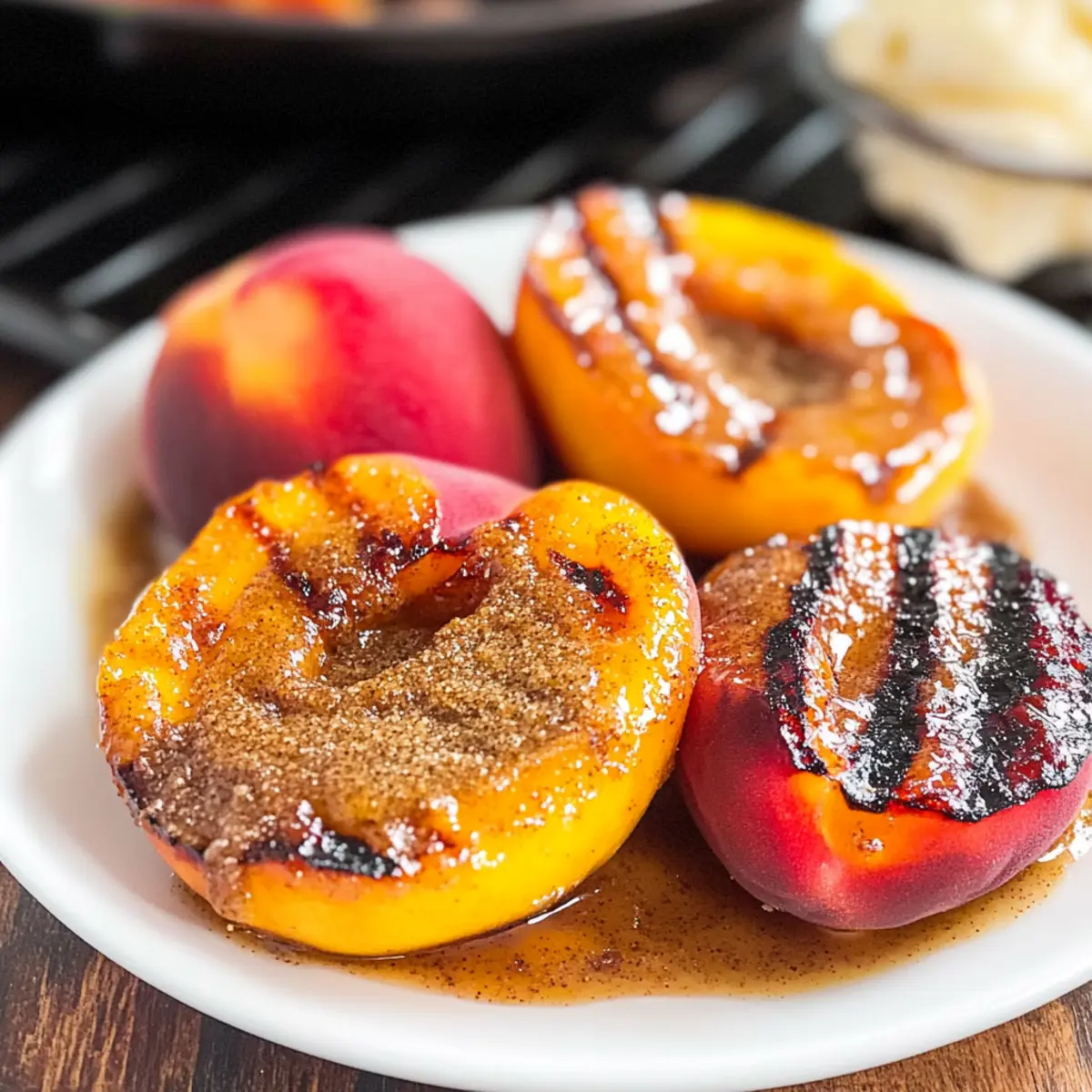 Grilled Peaches with Cinnamon and Brown Sugar