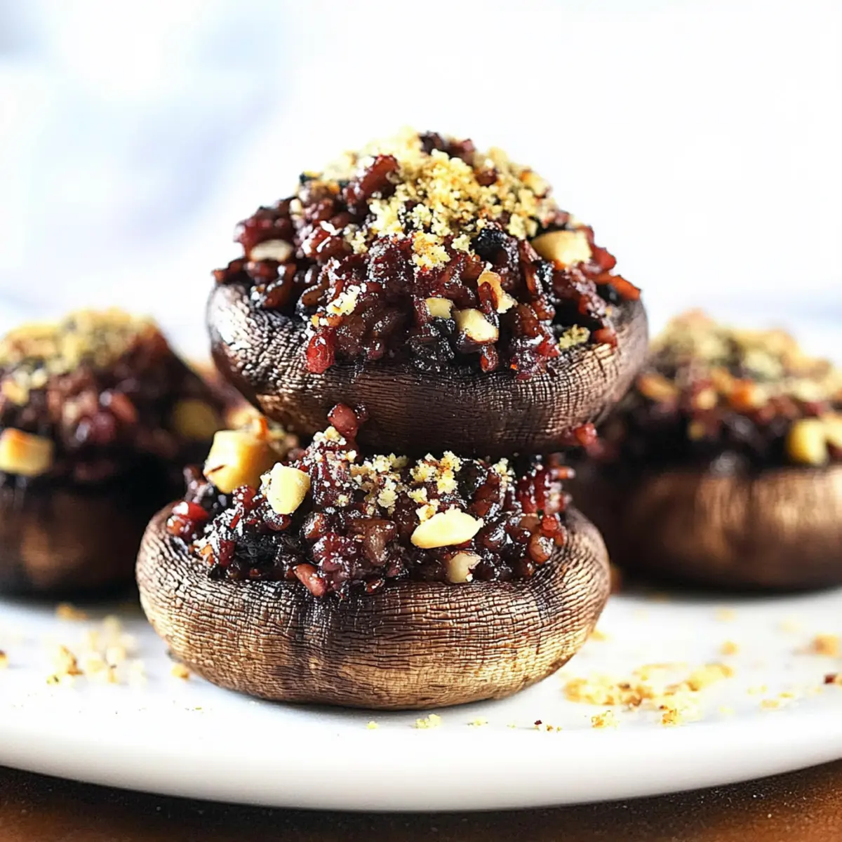 7-Ingredient Vegan Stuffed Mushrooms