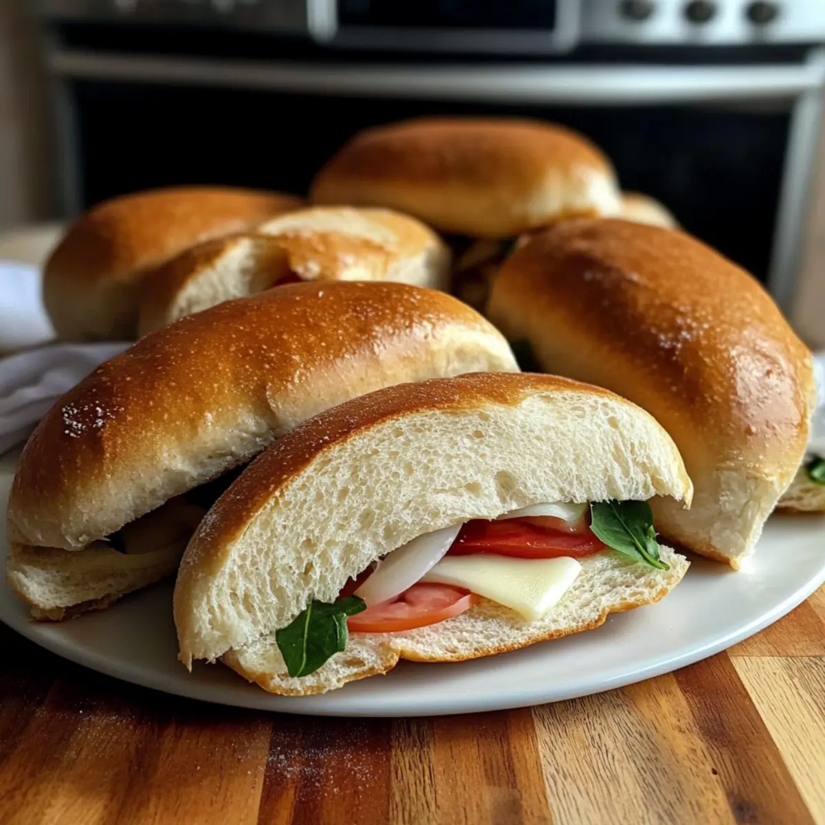 Soft & Fluffy Sourdough Hoagie Rolls