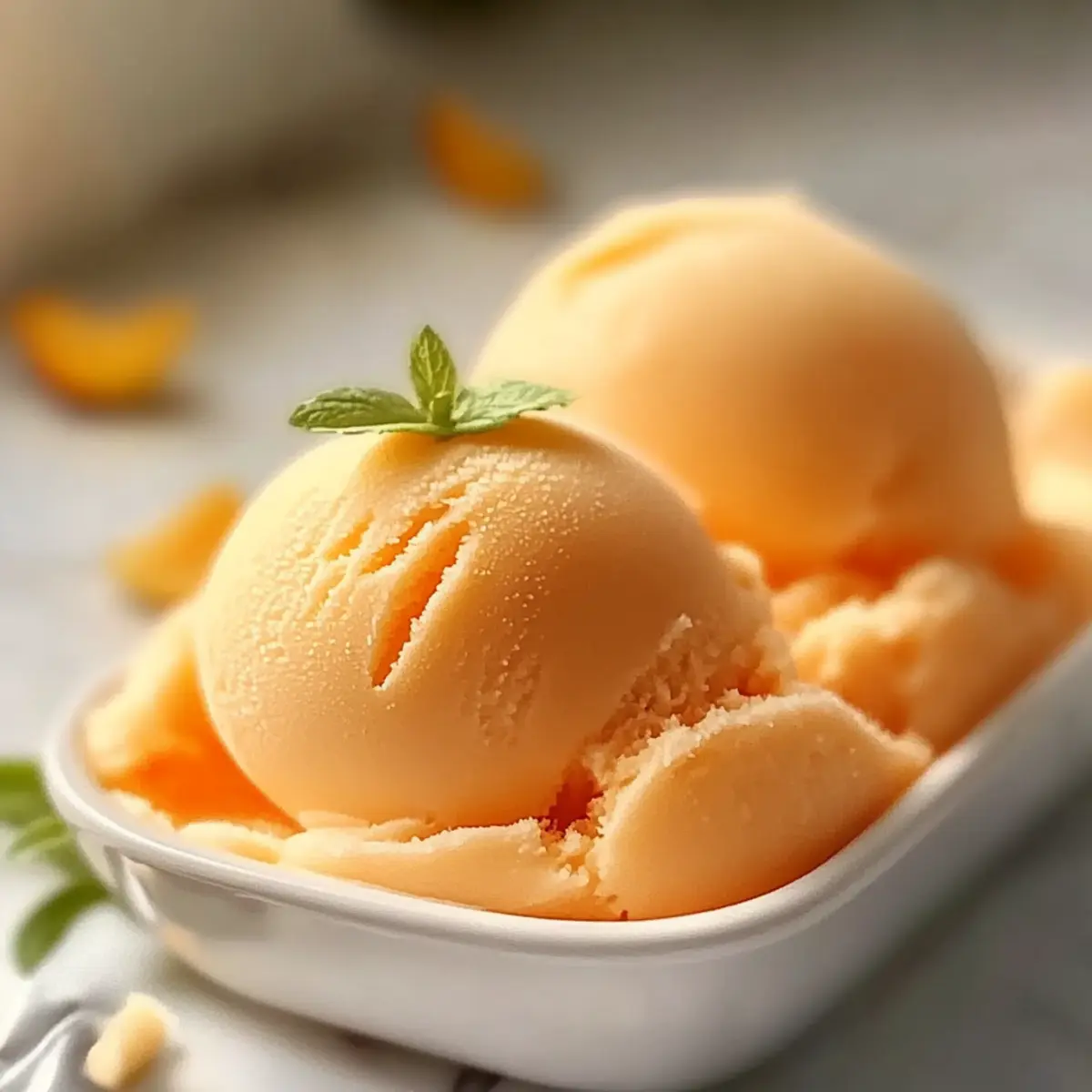 Fresh Peach Sorbet